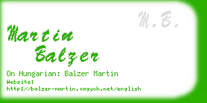 martin balzer business card